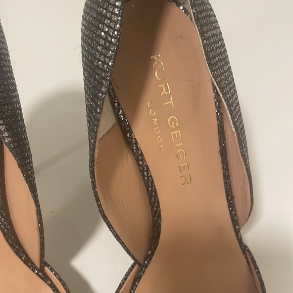 Kurt Geiger silver sparkle stiletto heels, Size 39 - Picture 7 of 9